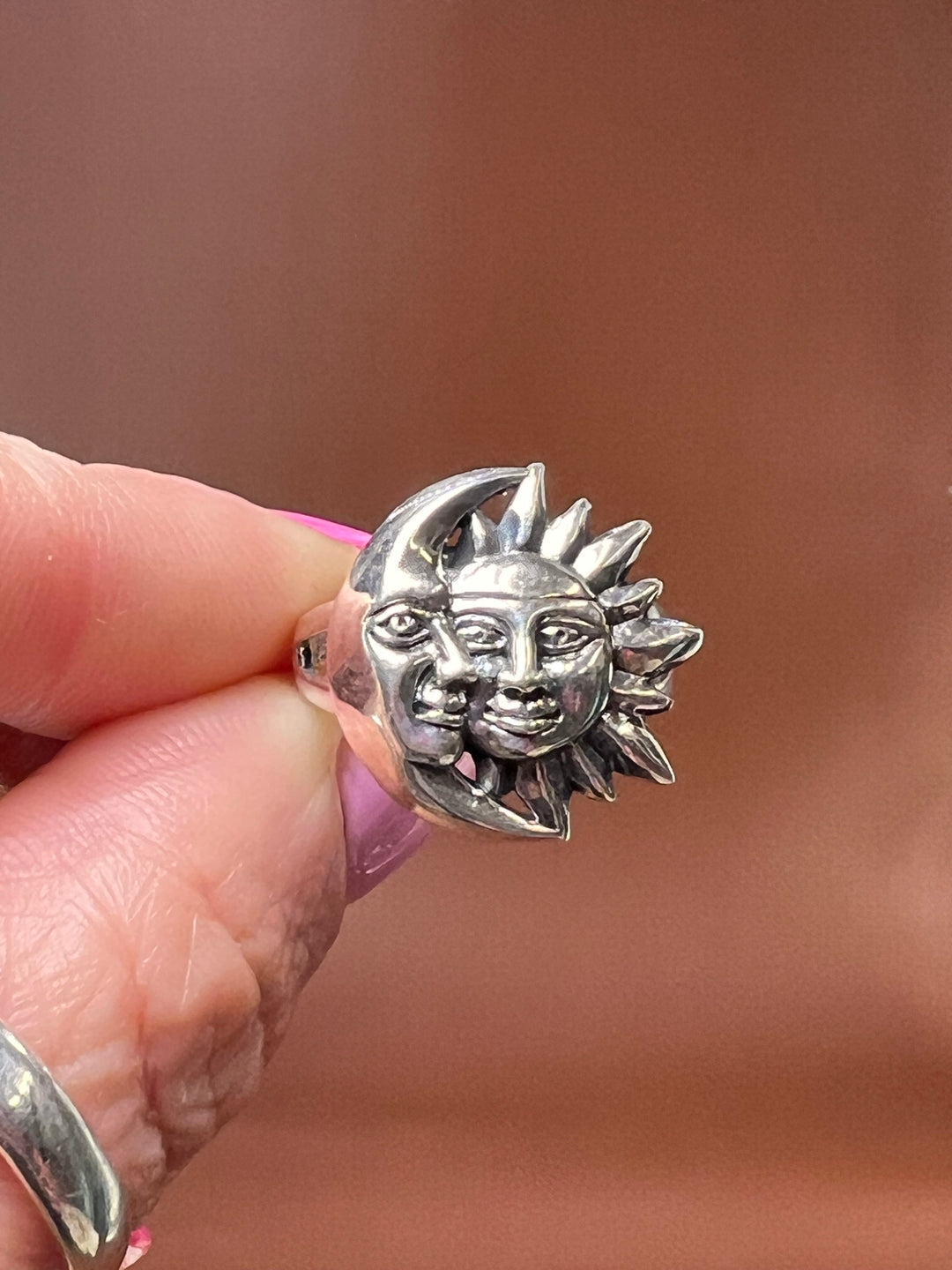 🌞🌙 Sol y Luna – Sterling Silver Ring from Mexico