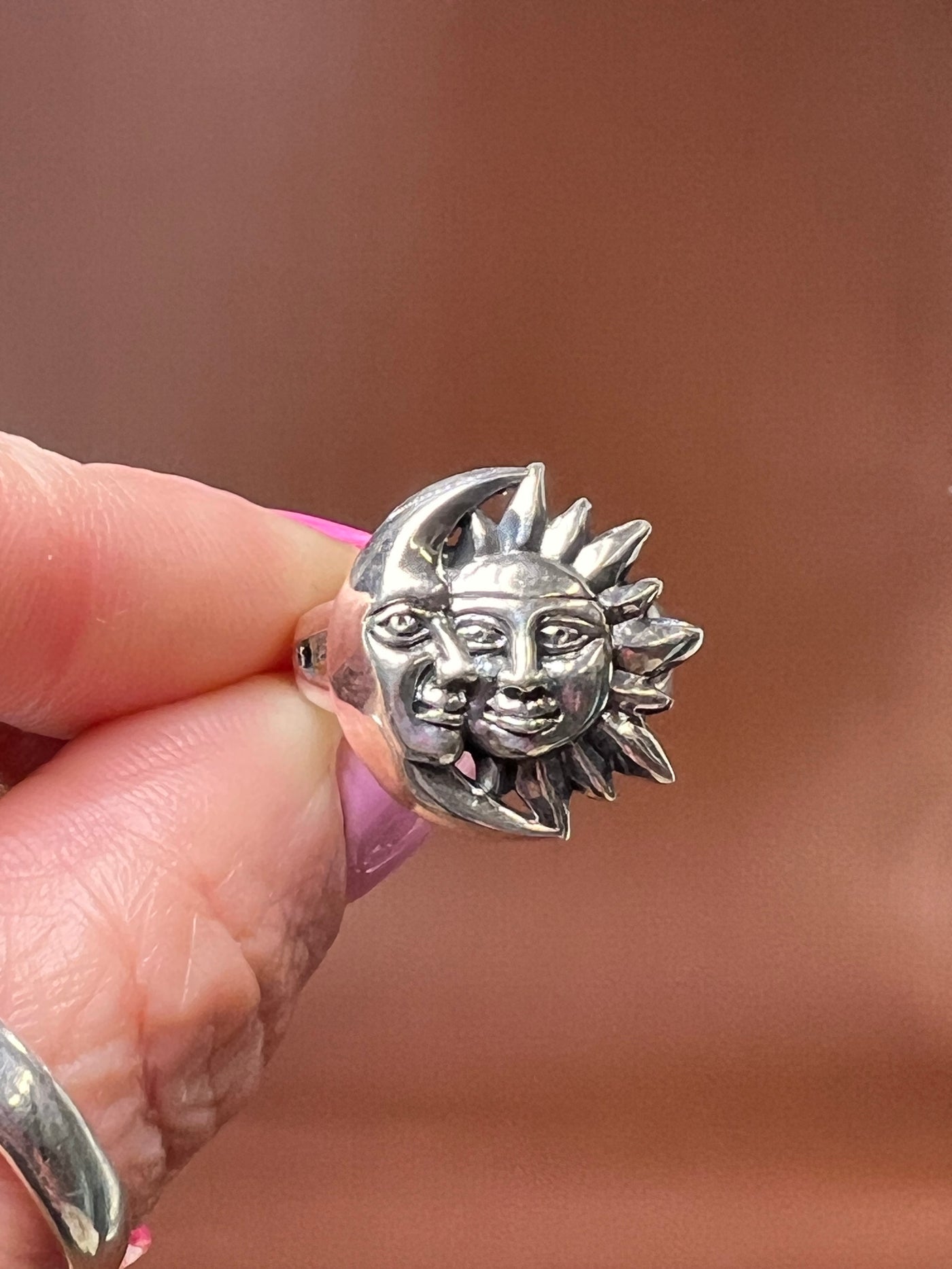 🌞🌙 Sol y Luna – Sterling Silver Ring from Mexico