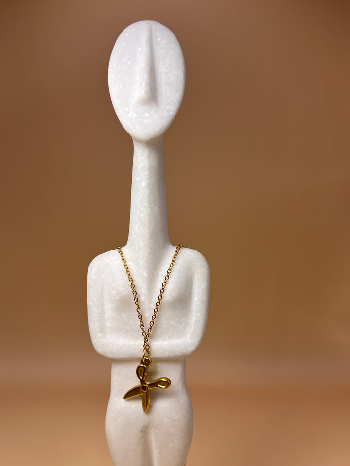 “Golden Craft” – Stainless Steel Scissors Pendant
