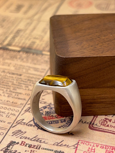 The Eye of Power – Artisan Silver Ring with Tiger’s Eye