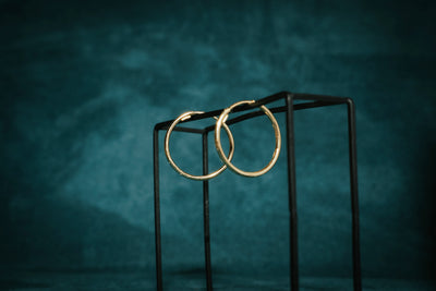 18k Gold hoop Italian earrings