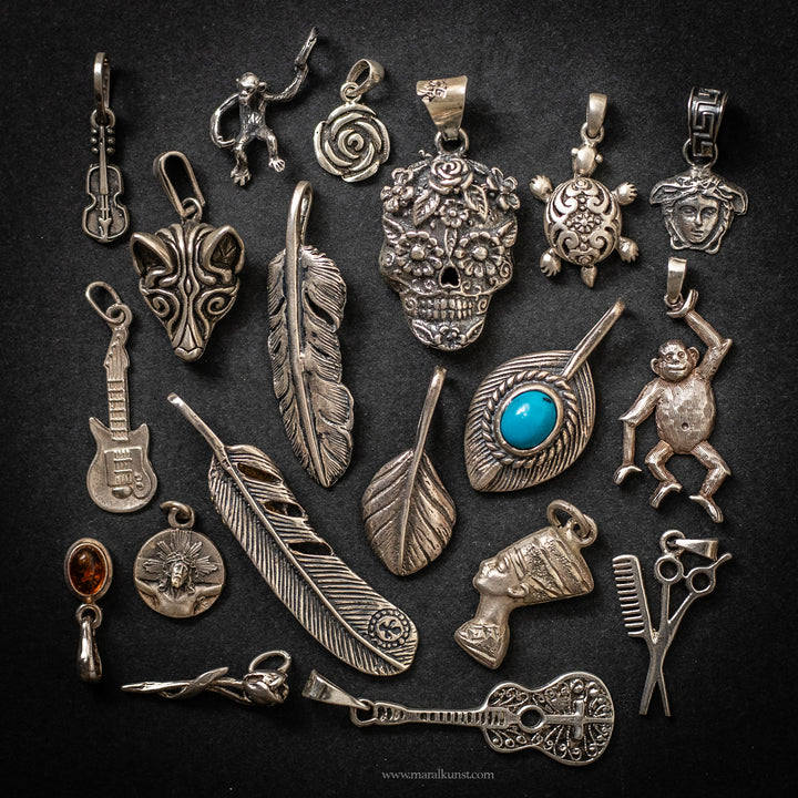 Hairdresser scissor 925 silver pendant