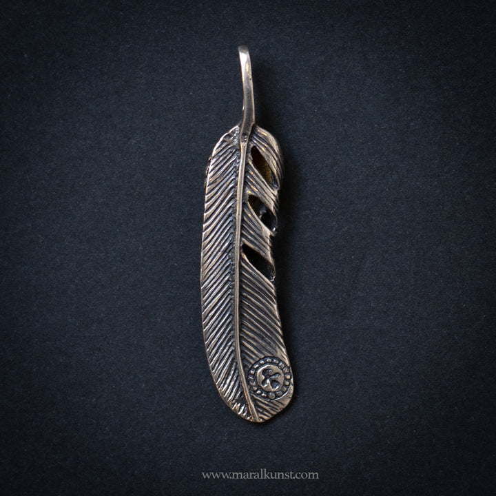 Mexican feather 925 silver pendant