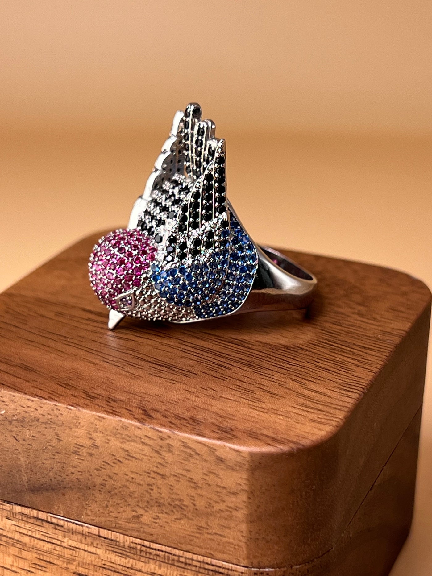 Whisperbird – Silver-Plated Zirconia Ring
