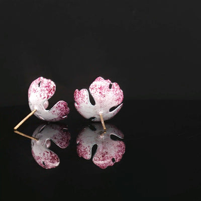 Petals of Isfahan – Minakari Pearl Studs