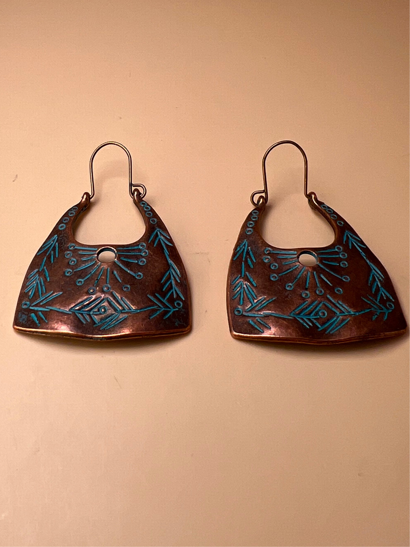 Echoes of the Earth – Patinated Copper Earrings