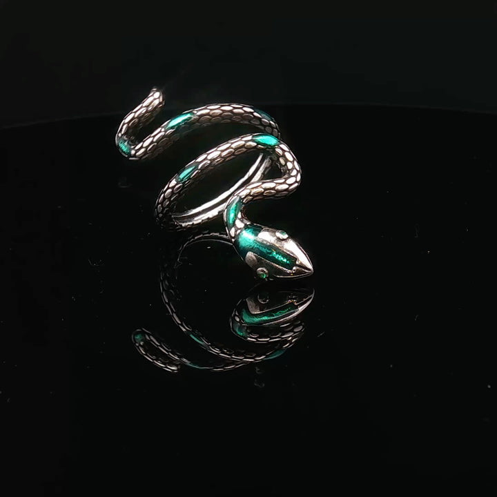 Serpens Key Ring – 925 Sterling Silver Snake Ring| the symbol of the snake as the key to transformation, wisdom, and inner power.