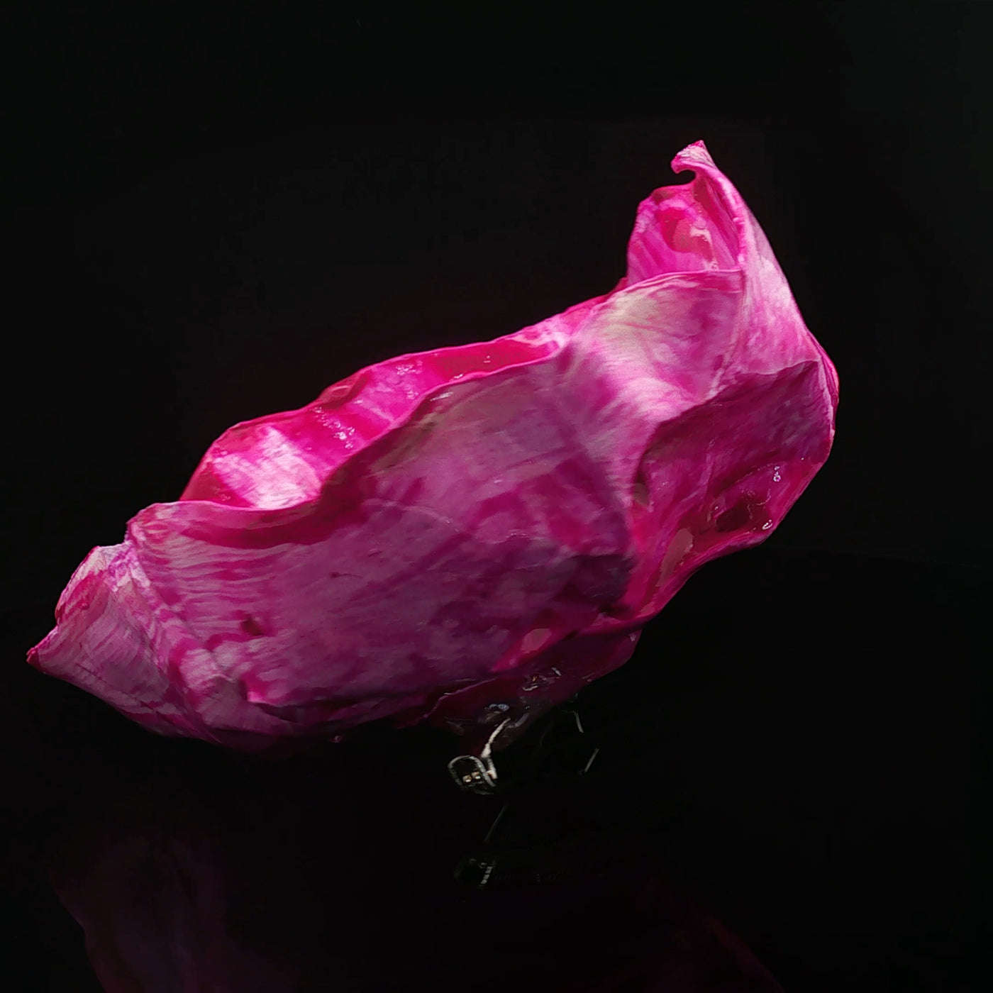 Crimson Bloom– Papier-Mâché Brooch | Recycled Paper Wearable Art