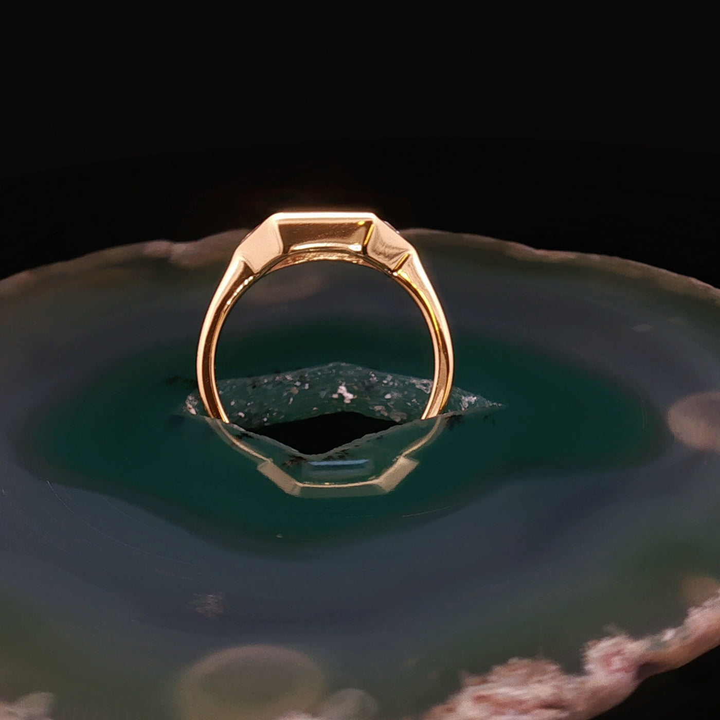 Emerald Radiance Ring – 1.4ct Moissanite Gold Vermeil | Minimal Custom Engagement & Wedding Ring