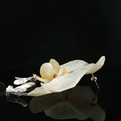 Whispers of the Orchid – Baroque Pearl & Silver 925 Earrings