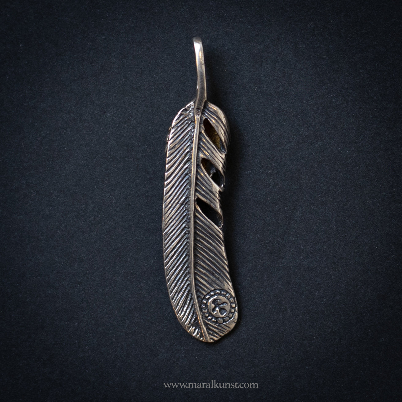 feather 925 silver pendant