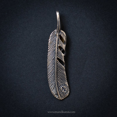 Mexican feather 925 silver pendant