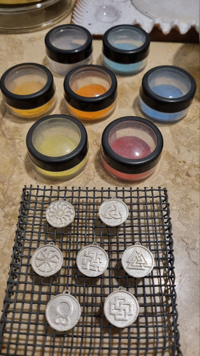 Viking Rune Minakari Charm Pendants – 925 Silver, Handmade Limited Edition