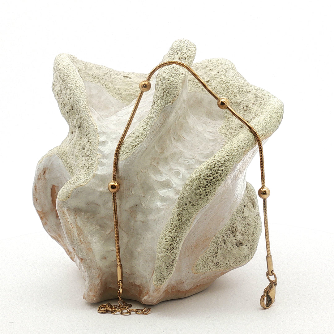 Nordic Elements Collection

Satellite Snake Chain Bracelet – 18K PVD Gold Stainless Steel