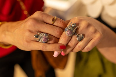 Whisperbird – Silver-Plated Zirconia Ring