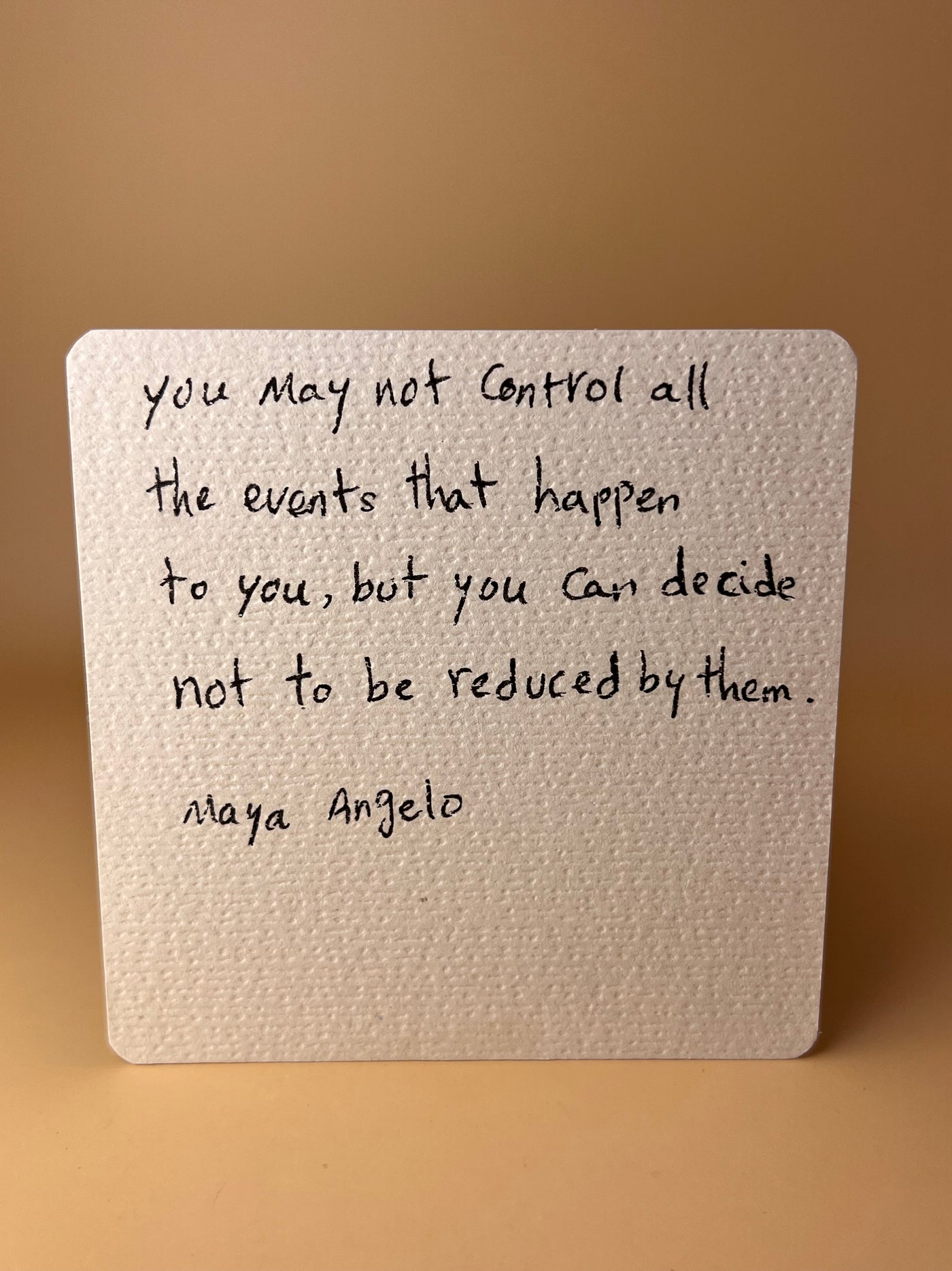 “Inner Power” – Maya Angelou Quote in Maral’s Handwriting