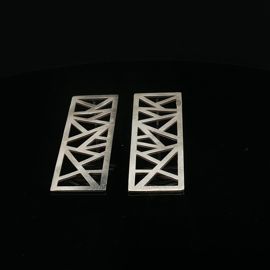 Contemporary Persian Silver Earrings