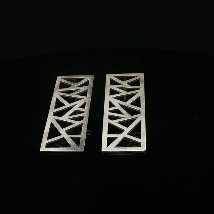 Contemporary Persian Silver Earrings