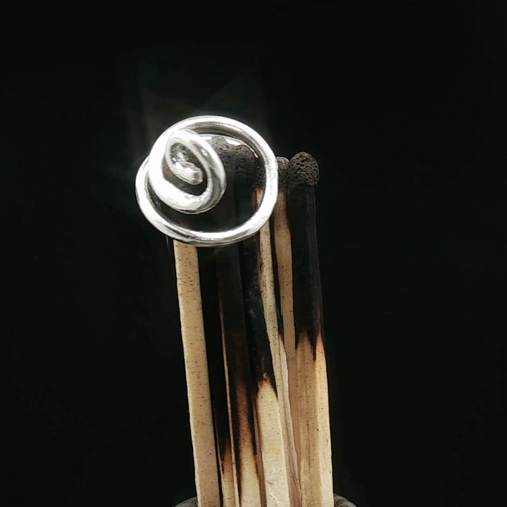 The Spiral Midi Ring – Handcrafted 925 Sterling Silver | Iranian Artisan Jewelry by Maralkunst