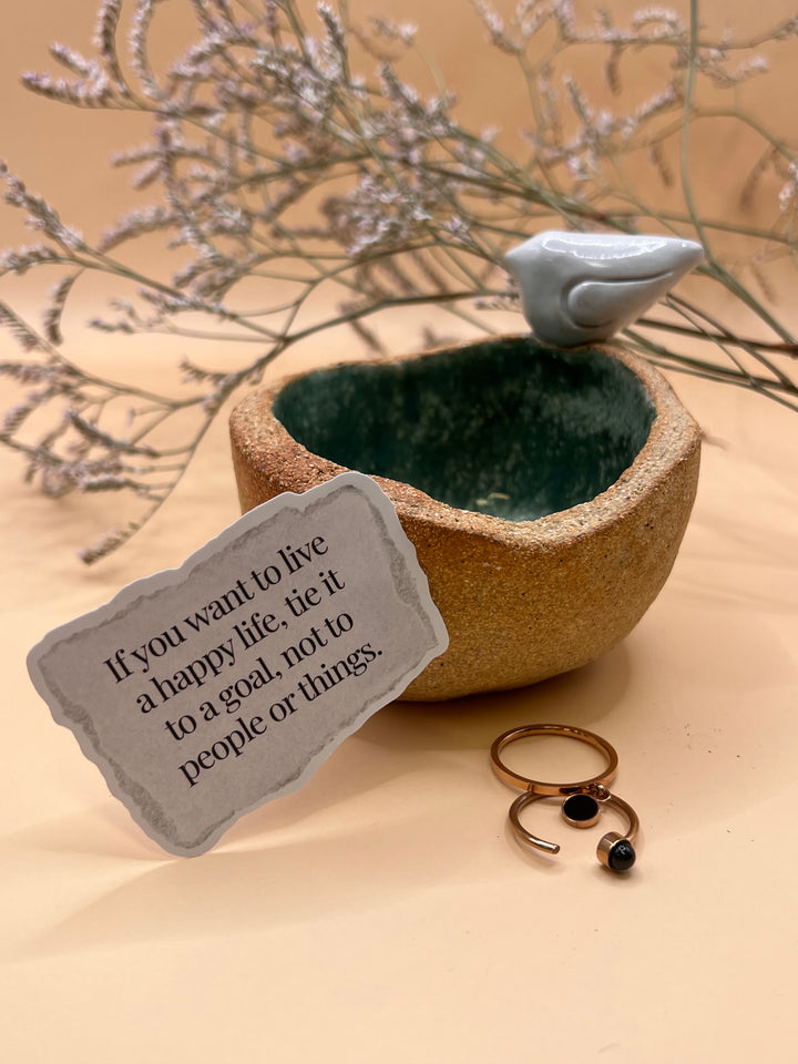 Love bird Handcrafted Ceramic Jewelry Candle display size  8x8x8 cm