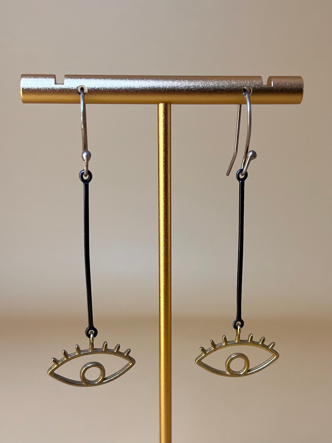 Athena’s Gaze – Mixed Metal Eye Earrings