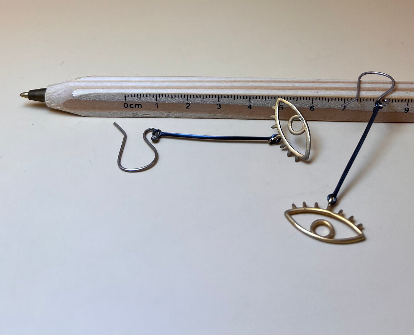 Athena’s Gaze – Mixed Metal Eye Earrings