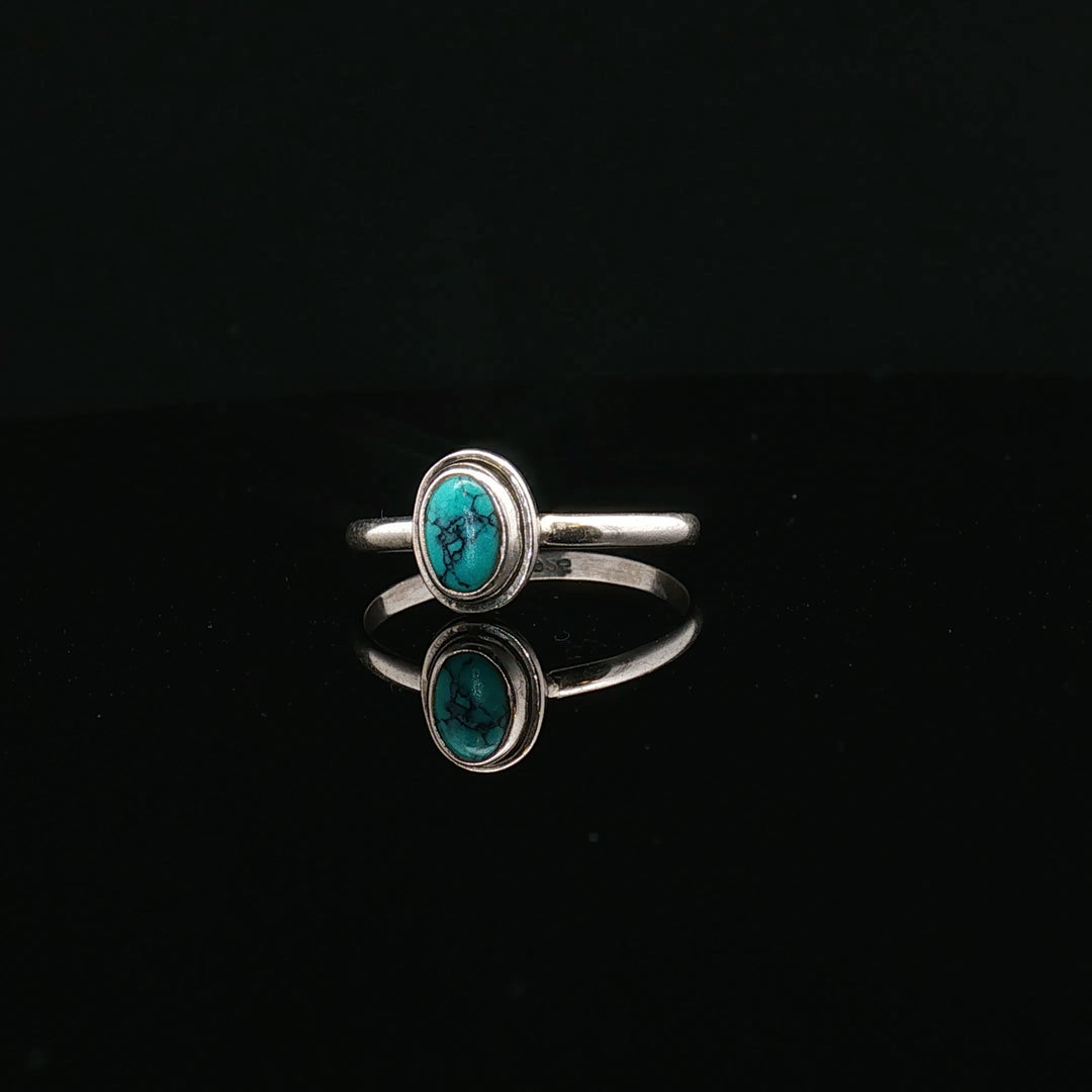 Turquoise Ring – Sterling Silver 925 Handmade | Bohemian Gemstone Ring