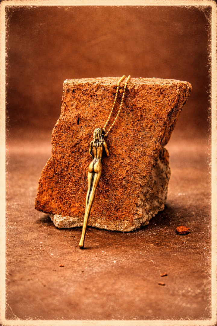 “Sacred Within” – Bronze Feminine Energy Sculpture Necklace She stands unguarded, yet unbroken —
her softness is her greatest strength.