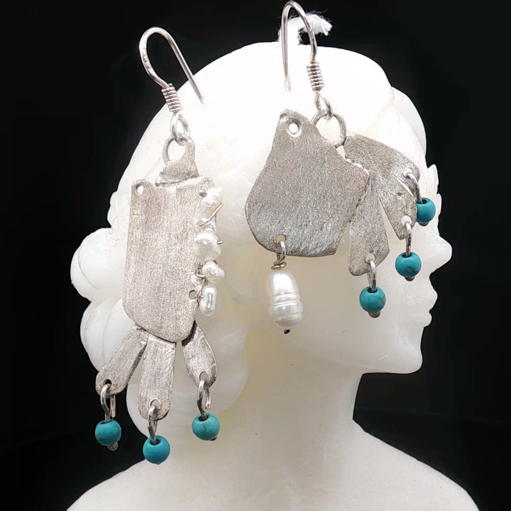 Handmade 925 Silver with Grape Agate & Watermelon Tourmaline | Iranian Artisan Jewelry