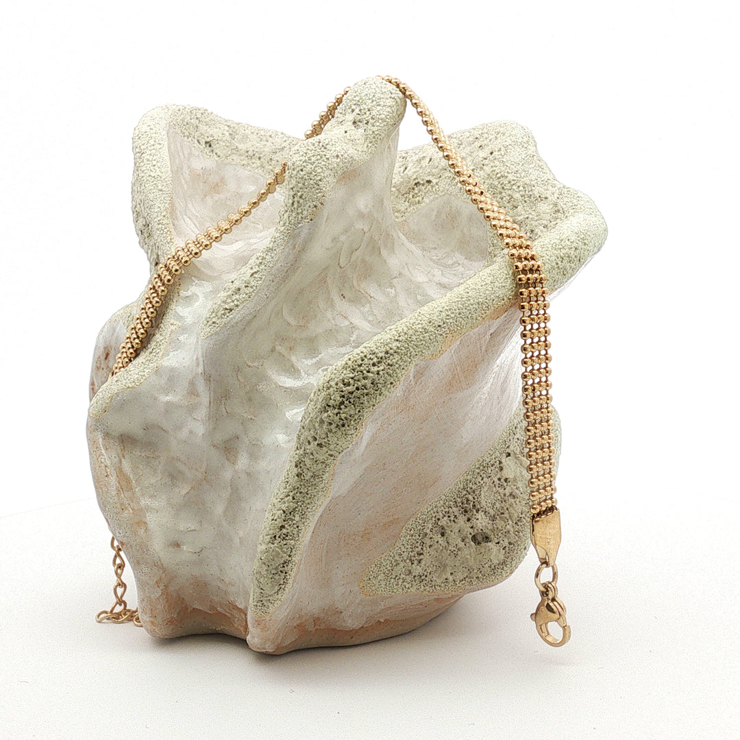 Nordic Elements Collection

Woven Mesh Bracelet – 18K PVD Gold Stainless Steel