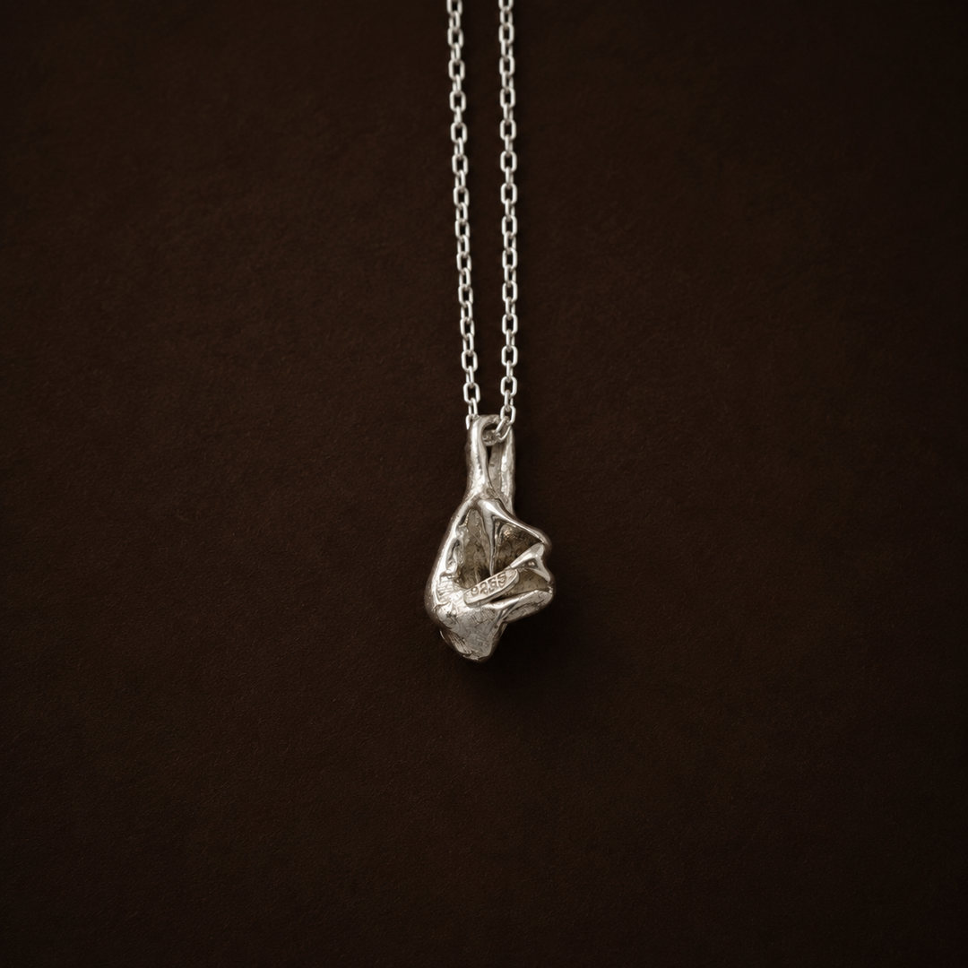 Vintage Norwegian Design Necklace | 925 Sterling Silver & Crystal Pendant | Rare Scandinavian Jewelry