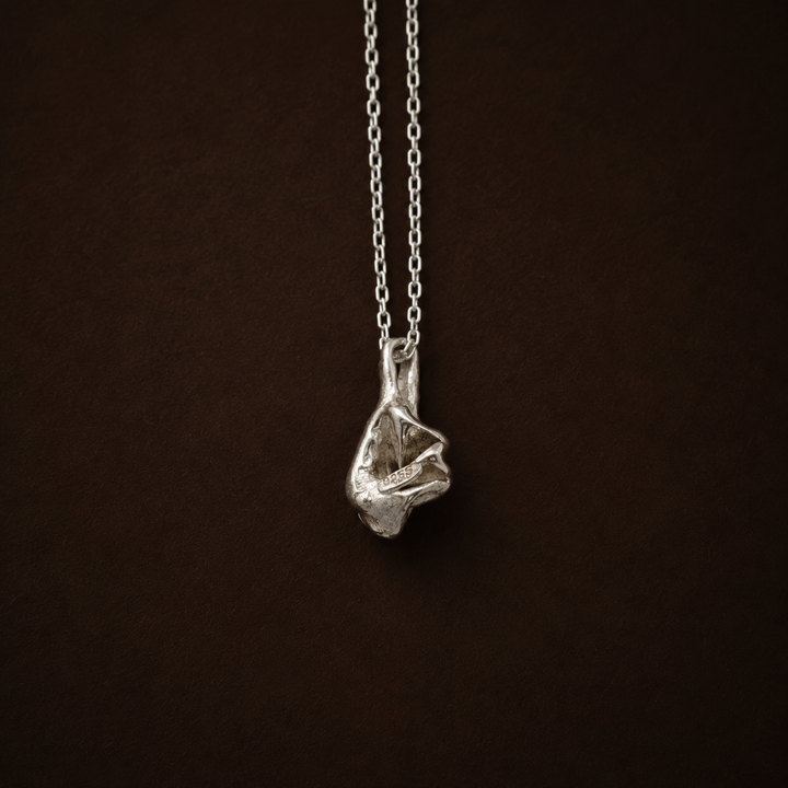 Vintage Norwegian Design Necklace | 925 Sterling Silver & Crystal Pendant | Rare Scandinavian Jewelry