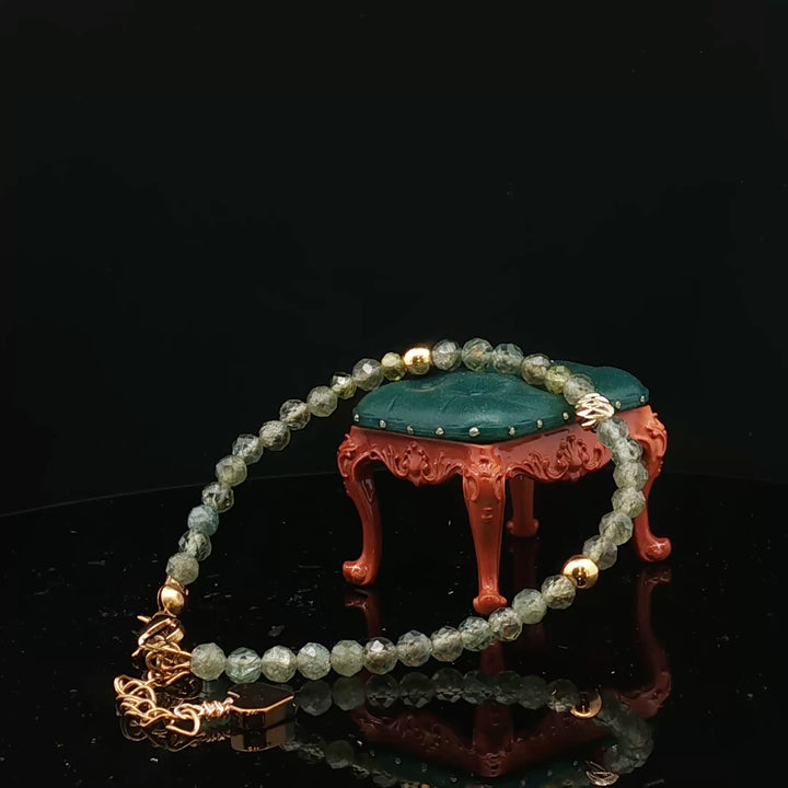 Natural Green Epidote Bracelet – Handmade Healing Stone Jewelry | Growth, Abundance & Emotional Balance