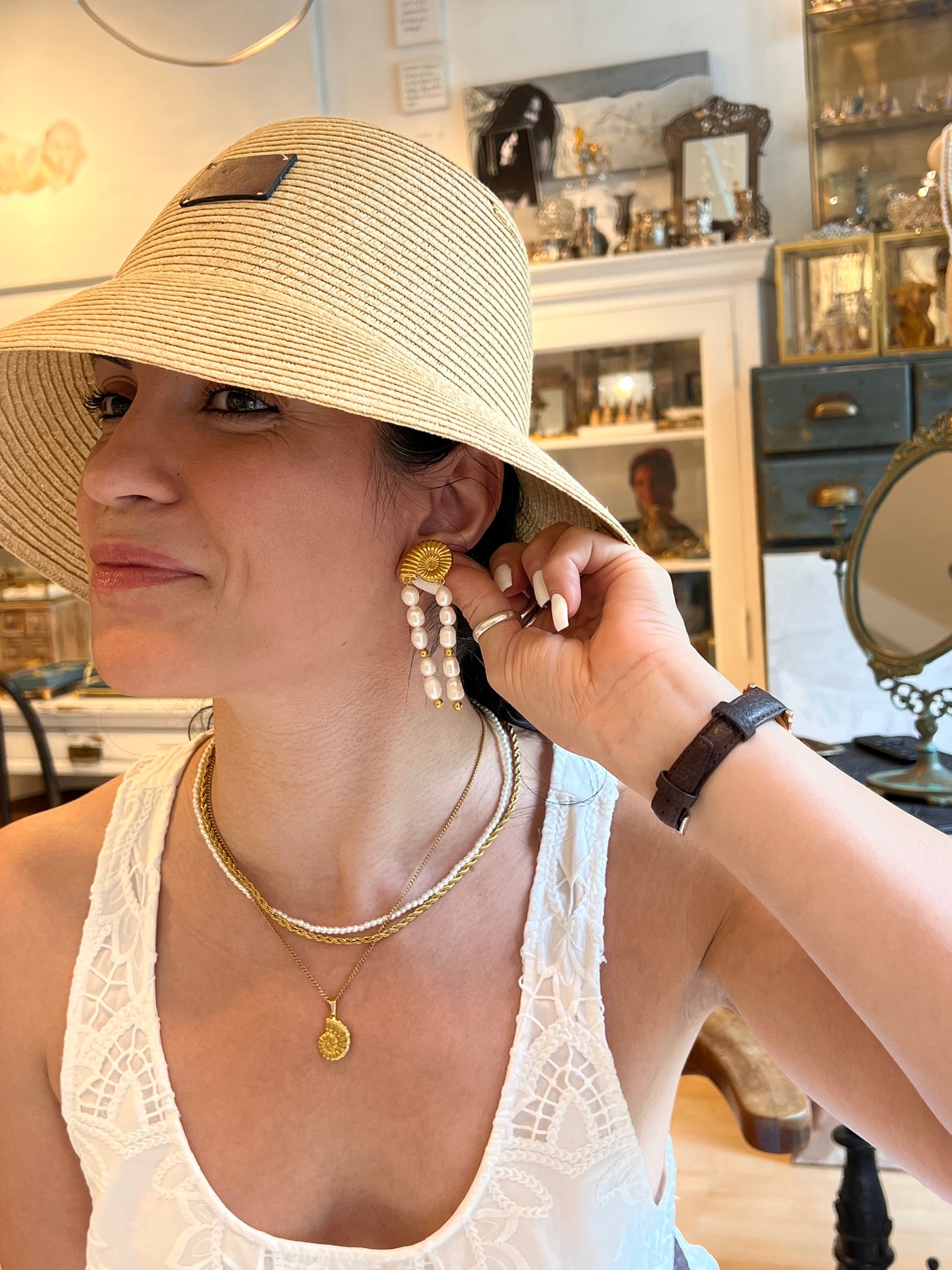 “Drops of Calm” – Freshwater Pearl Earrings