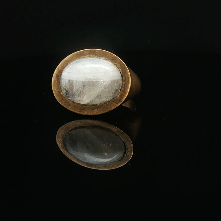 Celestial Moonstone Indian brass Ring