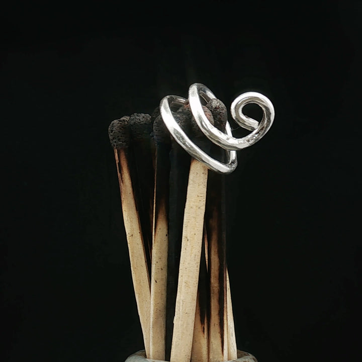 The Spiral Midi Ring – Handcrafted 925 Sterling Silver | Iranian Artisan Jewelry by Maralkunst
