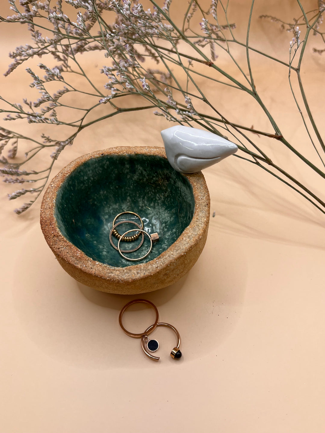 Love bird Handcrafted Ceramic Jewelry Candle display size  8x8x8 cm