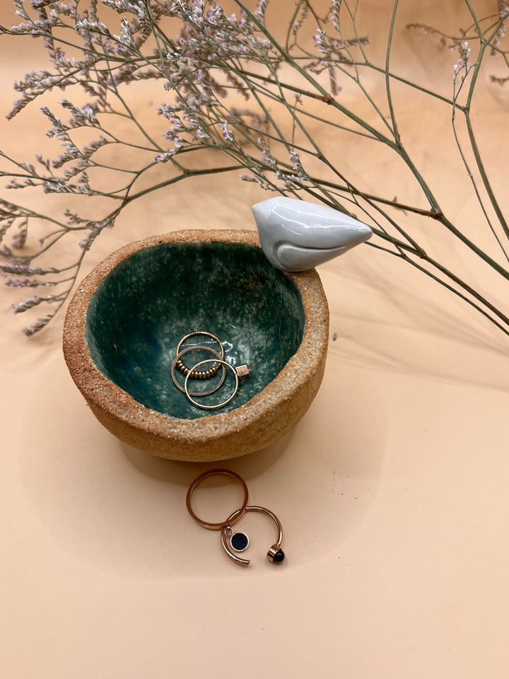 Love bird Handcrafted Ceramic Jewelry Candle display size  8x8x8 cm