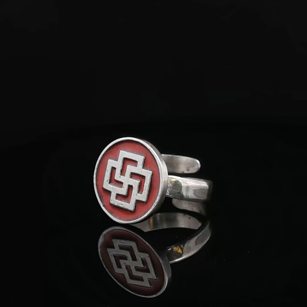 Viking Symbols Minakari Ring Collection – 925 Silver, Handmade Limited Edition