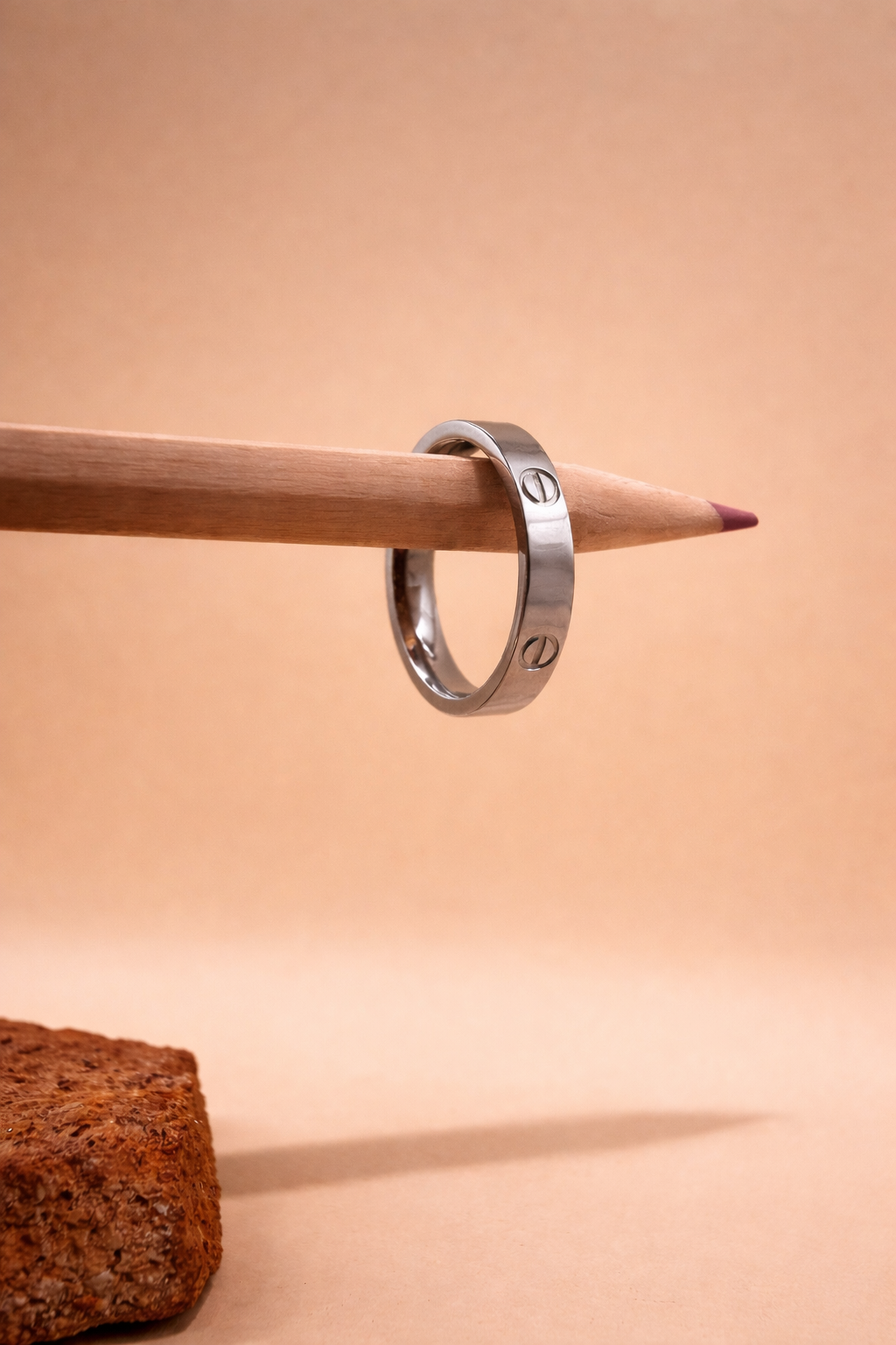 Infinity Stainless Steel Band Ring Unisex – Minimal Screw Design | Maralkunst Oslo