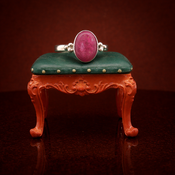 Ruby Ring – Sterling Silver 925 Handmade | Bohemian Gemstone Ring