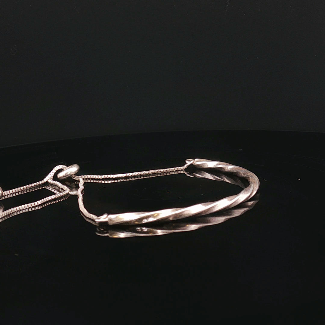 Nordic Flow — Handcrafted Sterling Silver Adjustable Bracelet