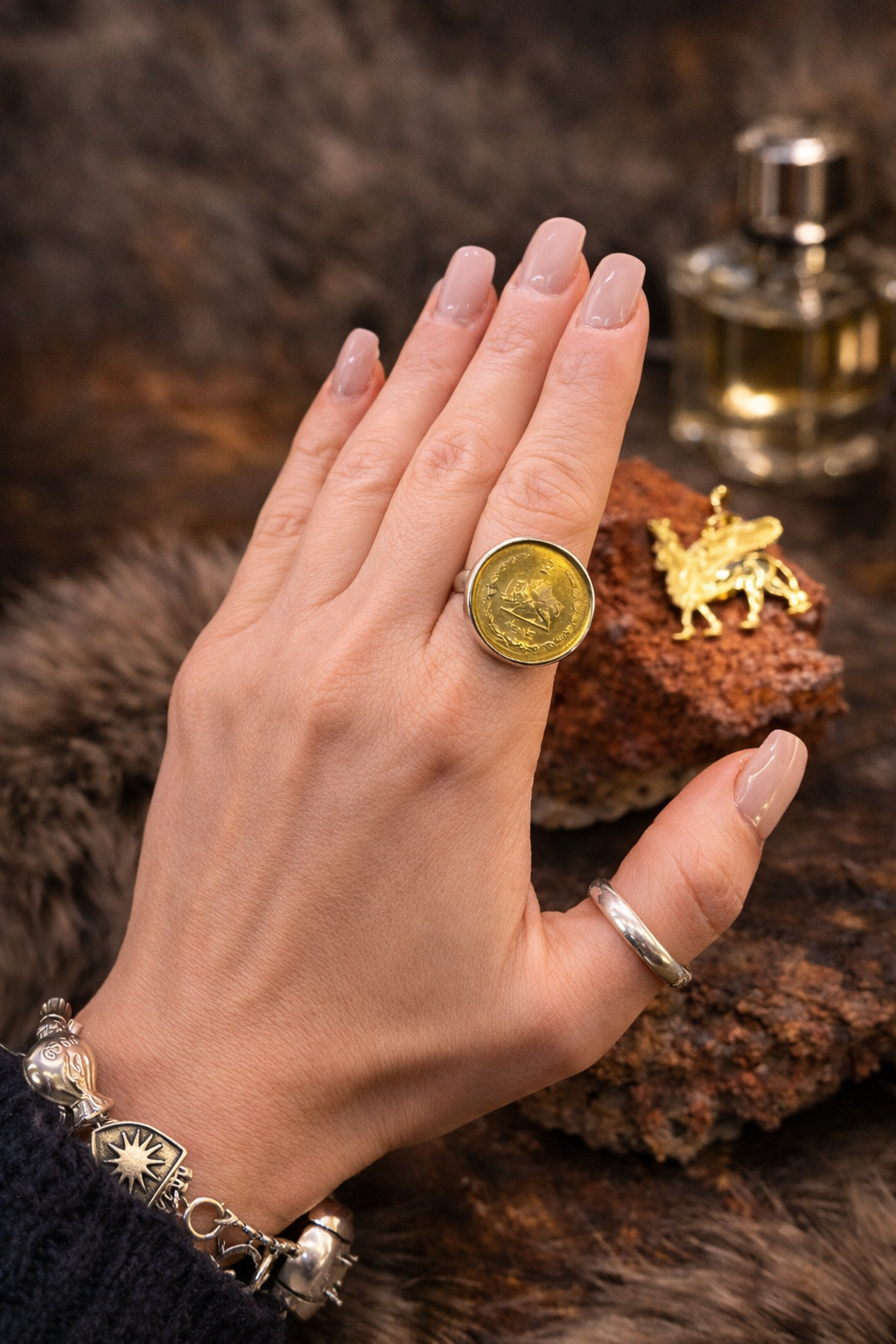 Shir o Khorshid Heritage Ring – Pahlavi 50 Dinar in Sterling Silver “A circle of silver. A century of history.”