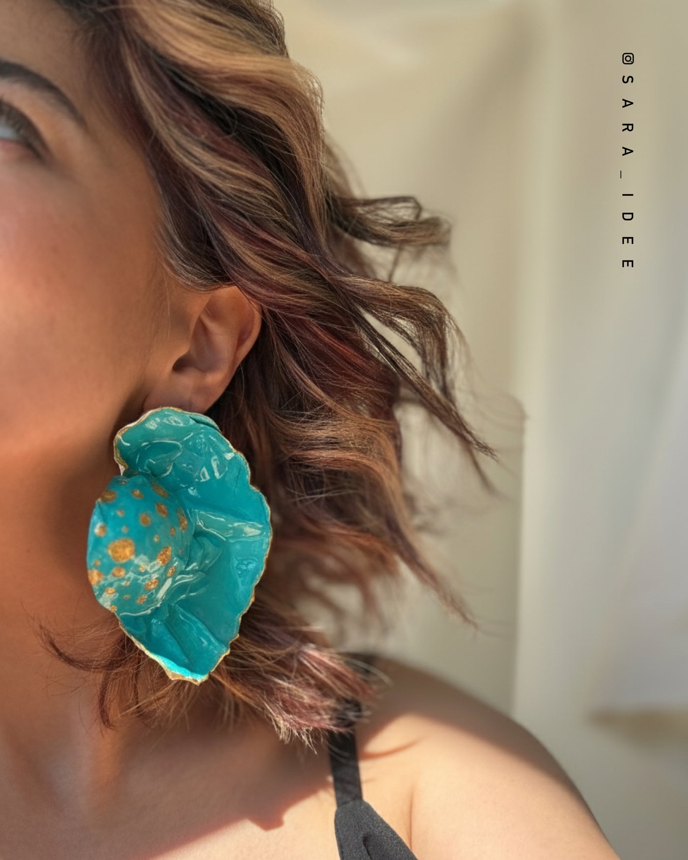 Blue Whisper– Papier-Mâché Statement Earrings | Sustainable Wearable Art