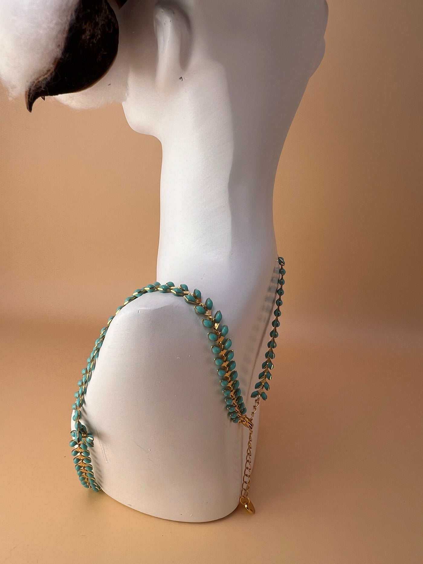 Desert Sky – Turquoise Enamel Necklace | Stainless Steel from Rome