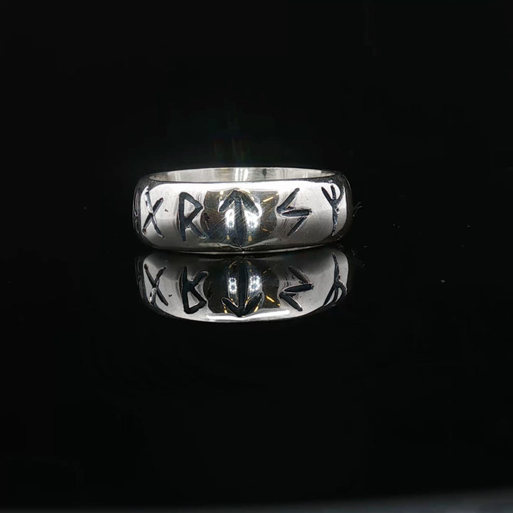 Nordic Rune Ring – Handmade Viking Symbol Sterling Silver | Maral Design