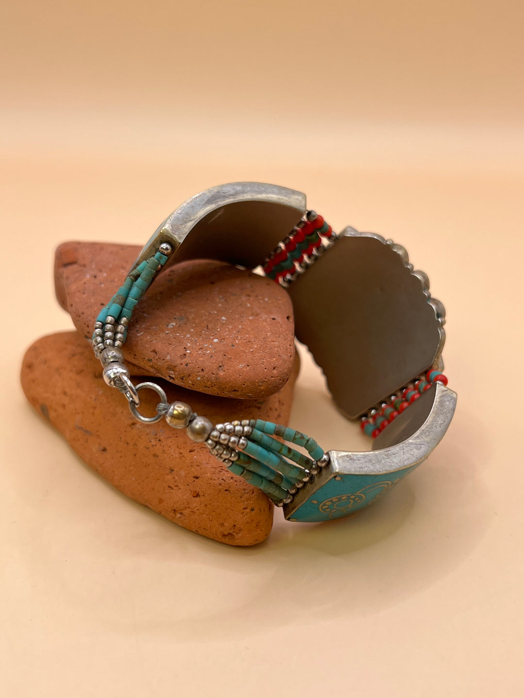 “Spirit of Heritage” – Indian Handmade Statement Bracelet 19cm length 4cm width