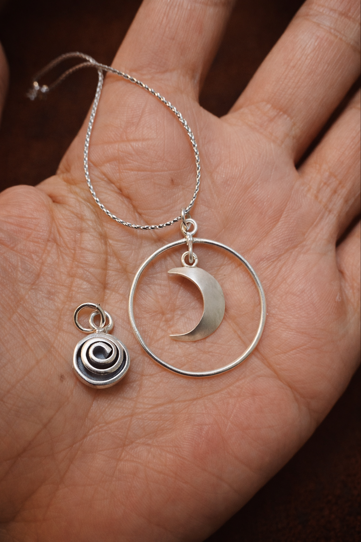 Spiral of Becoming — Handcrafted Sterling Silver Pendant | Iranian Artisan Jewelry