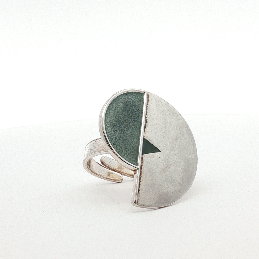 Curated Vintage Norwegian Sterling Silver Adjustable Ring – Scandinavian Modernist Design