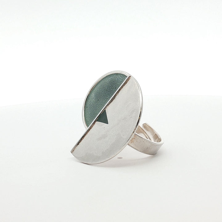 Curated Vintage Norwegian Sterling Silver Adjustable Ring – Scandinavian Modernist Design
